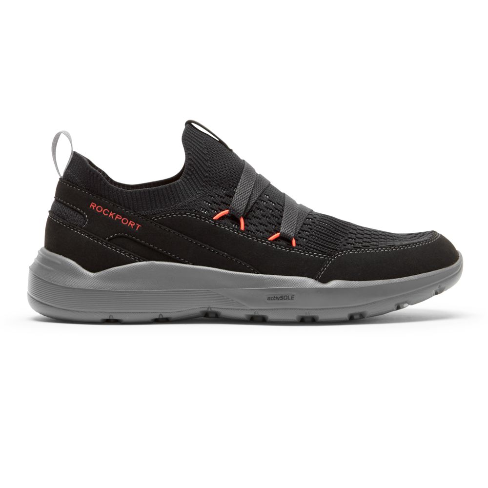 Sneakers Rockport Uomo - Truflex Evolution Mudguard Slip-On - Nere - BSFKIPA-13